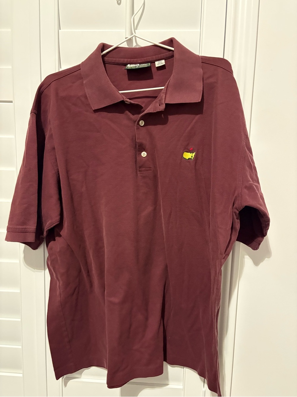 Men’s Maroon Short-Sleeve Polo Embroidered Masters Logo